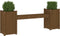 vidaXL - Bankje - met - plantenbakken - 180x36x63 - cm - grenenhout - honingbruin