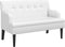 vidaXL - Bankje - met - rugleuning - 112x65,5x75 - cm - kunstleer - wit