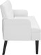vidaXL - Bankje - met - rugleuning - 112x65,5x75 - cm - kunstleer - wit