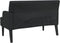 vidaXL - Bankje - met - rugleuning - 112x65,5x75 - cm - kunstleer - zwart