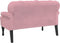 vidaXL - Bankje - met - rugleuning - 119,5x64,5x75 - cm - fluweel - roze