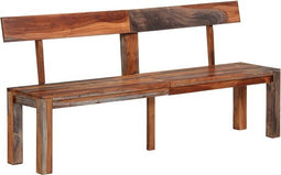 vidaXL - Bankje - met - rugleuning - 160 - cm - massief - acaciahout - grijs