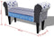 vidaXL - Bankje - patchwork - blauw - en - wit