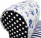 vidaXL - Bankje - patchwork - blauw - en - wit