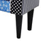 vidaXL - Bankje - patchwork - blauw - en - wit