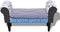 vidaXL - Bankje - patchwork - blauw - en - wit