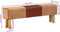 vidaXL - Bankje - turnbok - 160 - cm - echt - leer - en - massief - acaciahout - bruin