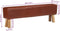 vidaXL - Bankje - turnbok - 160 - cm - echt - leer - en - massief - acaciahout - bruin