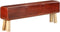 vidaXL - Bankje - turnbok - 160 - cm - echt - leer - en - massief - acaciahout - bruin
