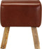 vidaXL - Bankje - turnbok - 38 - cm - echt - leer - en - massief - mangohout - bruin