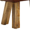 vidaXL - Bankje - turnbok - 38 - cm - echt - leer - en - massief - mangohout - bruin