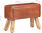 vidaXL - Bankje - turnbok - 58 - cm - echt - leer - en - massief - mangohout - bruin