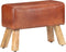 vidaXL - Bankje - turnbok - 58 - cm - echt - leer - en - massief - mangohout - bruin