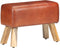 vidaXL - Bankje - turnbok - 58 - cm - echt - leer - en - massief - mangohout - bruin