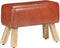 vidaXL - Bankje - turnbok - 58 - cm - echt - leer - en - massief - mangohout - bruin