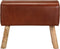 vidaXL - Bankje - turnbok - 58 - cm - echt - leer - en - massief - mangohout - bruin