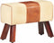 vidaXL - Bankje - turnbok - 58 - cm - echt - leer - en - massief - mangohout - bruin