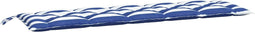 vidaXL - Bankkussen - gestreept - 180x50x7 - cm - stof - gestreept - wit - en - blauw