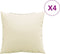 vidaXL - Bankkussens - 4 - st - 40x40 - cm - stof - crèmekleurig