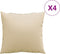 vidaXL - Bankkussens - 4 - st - 50x50 - cm - stof - beige