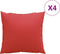 vidaXL - Bankkussens - 4 - st - 50x50 - cm - stof - rood
