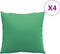 vidaXL - Bankkussens - 4 - st - 60x60 - cm - stof - groen