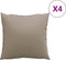 vidaXL - Bankkussens - 4 - st - 60x60 - cm - stof - taupe