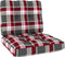 vidaXL Bankkussens pallet 2 st ruitpatroon rood