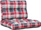vidaXL Bankkussens pallet 2 st ruitpatroon rood