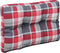 vidaXL Bankkussens pallet 2 st ruitpatroon rood