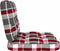vidaXL Bankkussens pallet 2 st ruitpatroon rood