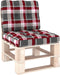 vidaXL Bankkussens pallet 2 st ruitpatroon rood