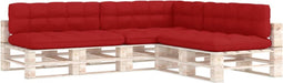 vidaXL - Bankkussens - pallet - 7 - st - rood