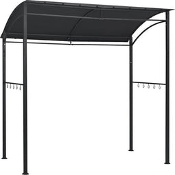 vidaXL - Barbecue - paviljoen - 215x150x220 - cm - staal - antraciet