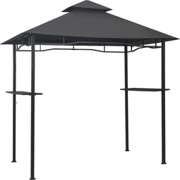 vidaXL - Barbecue - paviljoen - 240x150x255 - cm - staal - antraciet