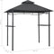 vidaXL - Barbecue - paviljoen - 240x150x255 - cm - staal - antraciet