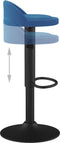 vidaXL Barkruk fluweel blauw