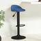 vidaXL Barkruk fluweel blauw