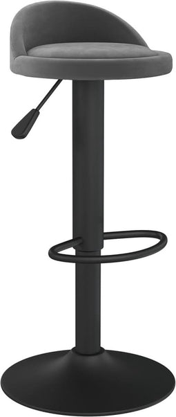 vidaXL - Barkruk - fluweel - donkergrijs