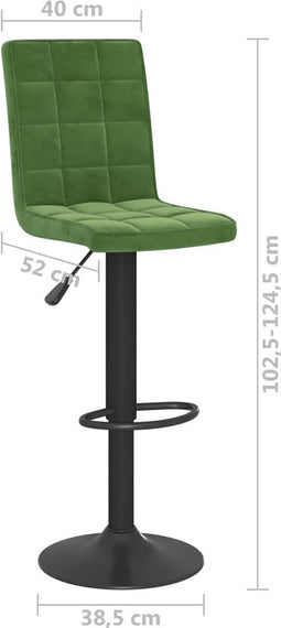 vidaXL - Barkruk - fluweel - donkergroen