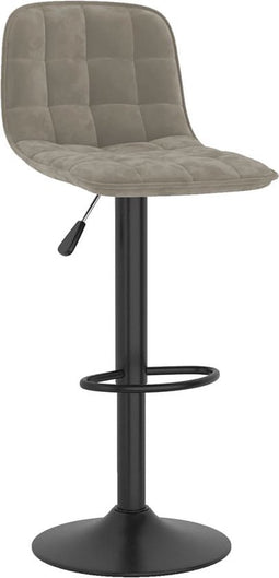 vidaXL - Barkruk - fluweel - lichtgrijs