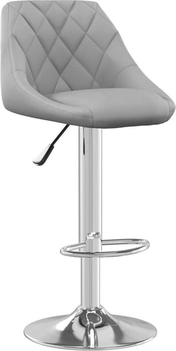 vidaXL - Barkruk - fluweel - lichtgrijs