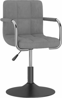 vidaXL - Barkruk - fluweel - lichtgrijs