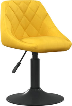 vidaXL Barkruk fluweel mosterdgeel