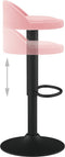 vidaXL Barkruk fluweel roze