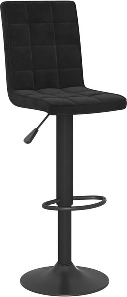 vidaXL - Barkruk - fluweel - zwart