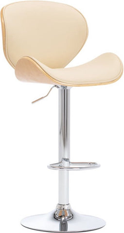 vidaXL - Barkruk - kunstleer - crèmekleurig