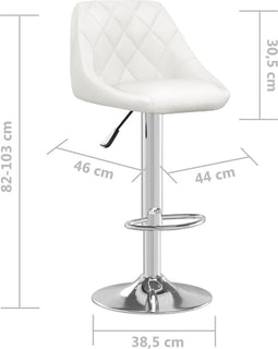 vidaXL - Barkruk - kunstleer - wit