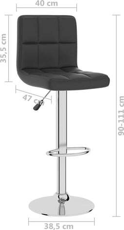 vidaXL - Barkruk - kunstleer - zwart