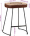 vidaXL - Barkrukken - 2 - st - 40x29,5x53 - cm - donkerbruin